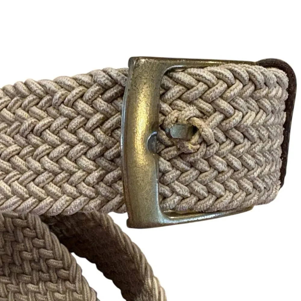 Men’s Tan Braided Woven Belt